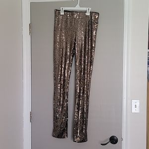 Bronze Sequined leggings size M